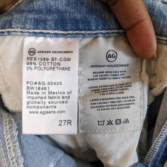 AG Adriano Goldschmied The Legging Ankle Jeans Women’s Size 27 Light Wash Skinny - Picture 9 of 12